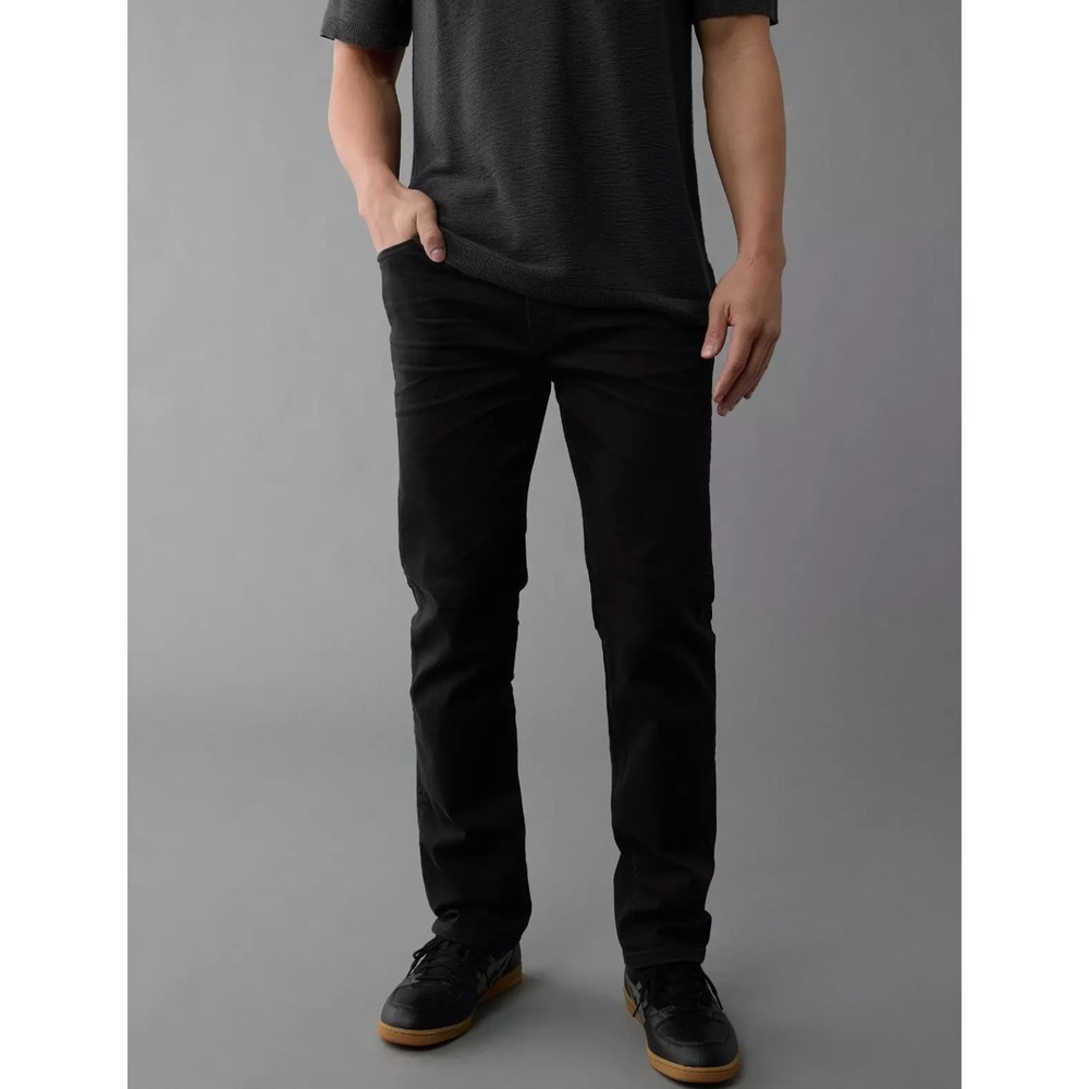 American Eagle Airflex Slim Straight Jeans Black Classic Denim‎ Men's 28x32